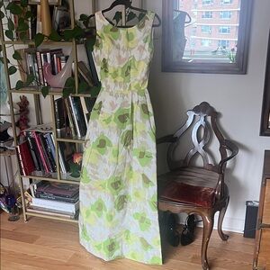 60’s Floral Sleeveless Maxi Dress